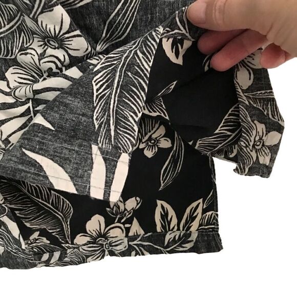 Vintage Cooke Street button up black & creamHawaiian print shirt M - Picture 5 of 6